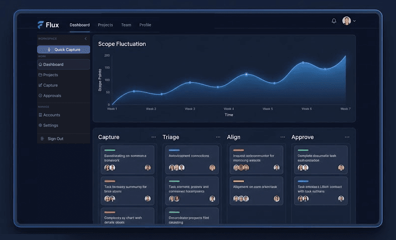 Flux product screenshot